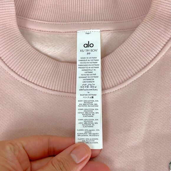Alo Yoga Accolade Crew Neck Pullover NWT Pink Quartz Size XS - Picture 6 of 14